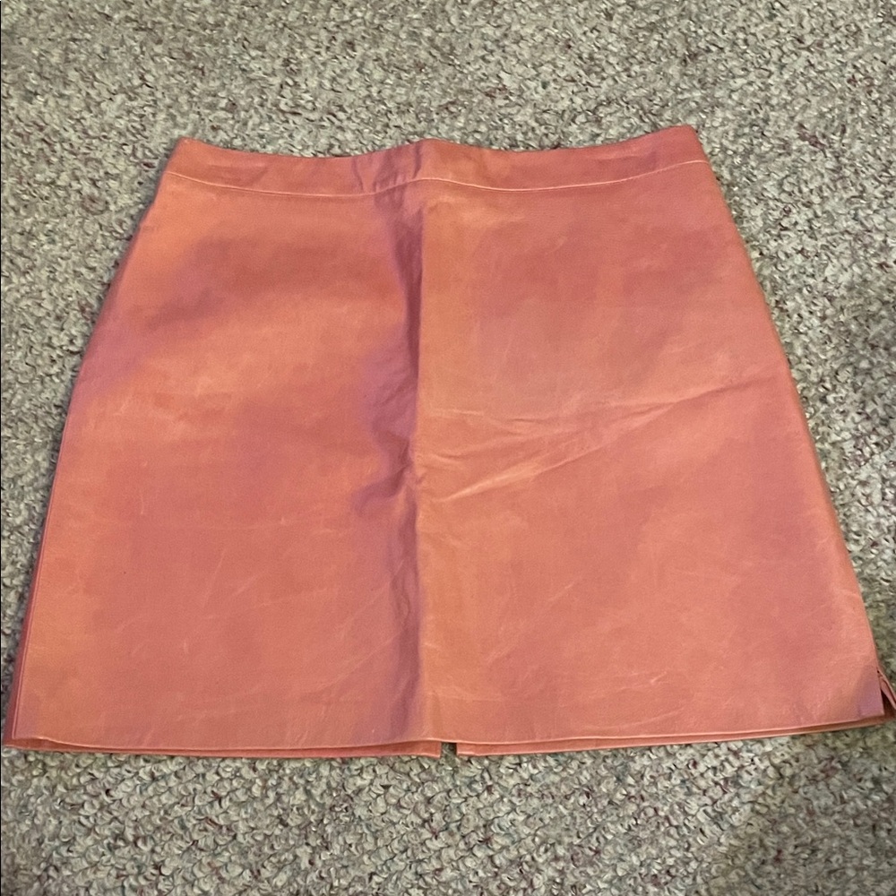Bcbg bubble gum pink leather miniskirt